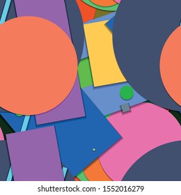 Flat material design - Creative vector trend seamless.