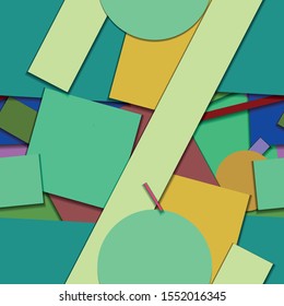 Flat material design - Creative vector trend seamless.