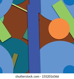 Flat material design - Creative vector trend seamless.