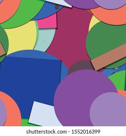 Flat material design - Creative vector trend seamless.