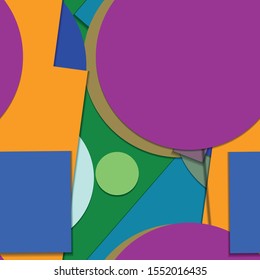 Flat material design - Creative vector trend seamless.