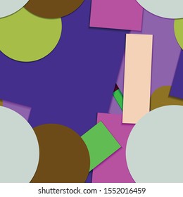 Flat material design - Creative vector trend seamless.