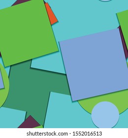 Flat material design - Creative vector trend seamless.