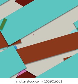 Flat material design - Creative vector trend seamless.