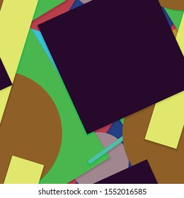 Flat material design - Creative vector trend seamless.