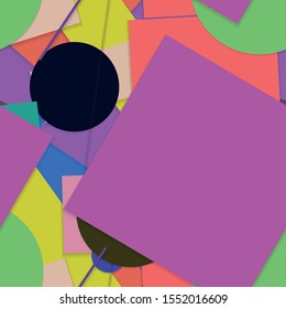Flat material design - Creative vector trend seamless.