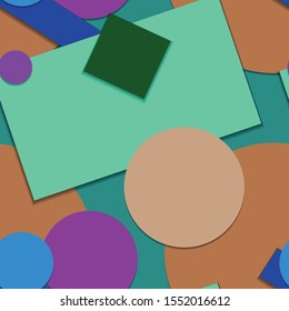 Flat material design - Creative vector trend seamless.