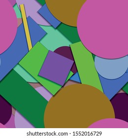 Flat material design - Creative vector trend seamless.