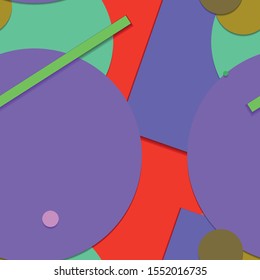 Flat material design - Creative vector trend seamless.