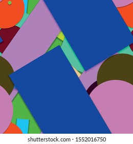 Flat material design - Creative vector trend seamless.