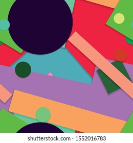 Flat material design - Creative vector trend seamless.