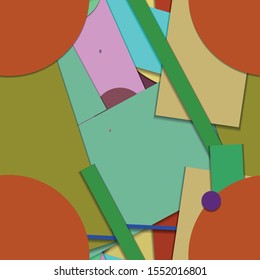 Flat material design - Creative vector trend seamless.
