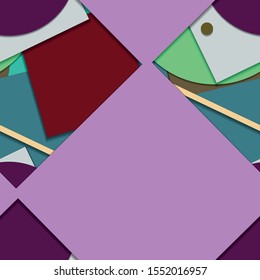 Flat material design - Creative vector trend seamless.