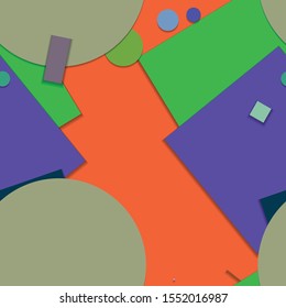 Flat material design - Creative vector trend seamless.