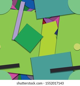 Flat material design - Creative vector trend seamless.