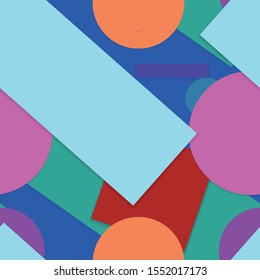 Flat material design - Creative vector trend seamless.