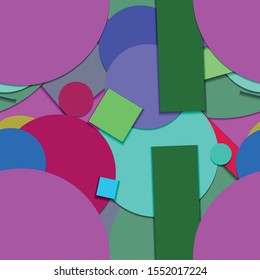 Flat material design - Creative vector trend seamless.