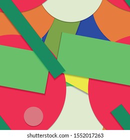 Flat material design - Creative vector trend seamless.