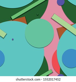 Flat material design - Creative vector trend seamless.