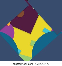 Flat material design - Creative vector trend seamless.