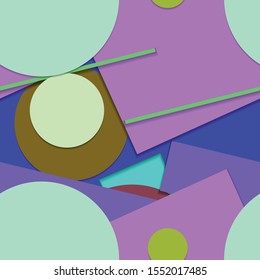 Flat material design - Creative vector trend seamless.