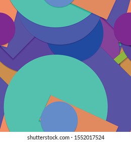 Flat material design - Creative vector trend seamless.