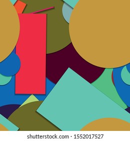 Flat material design - Creative vector trend seamless.