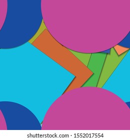 Flat material design - Creative vector trend seamless.