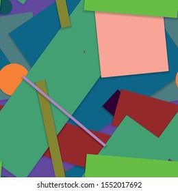 Flat material design - Creative vector trend seamless.
