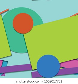 Flat material design - Creative vector trend seamless.