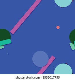 Flat material design - Creative vector trend seamless.