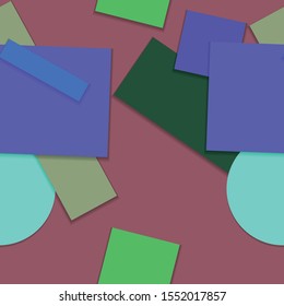 Flat material design - Creative vector trend seamless.