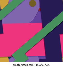 Flat material design - Creative vector trend seamless.