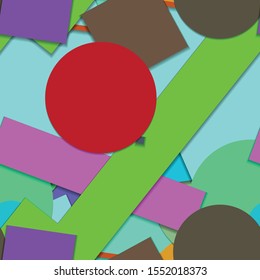 Flat material design - Creative vector trend seamless.