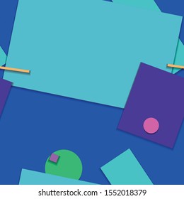 Flat material design - Creative vector trend seamless.