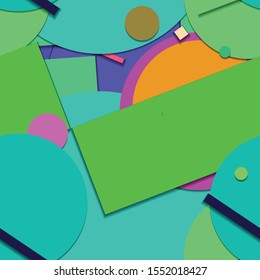 Flat material design - Creative vector trend seamless.