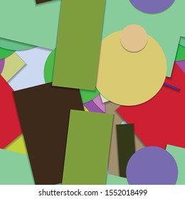 Flat material design - Creative vector trend seamless.
