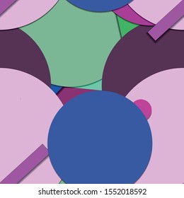 Flat material design - Creative vector trend seamless.