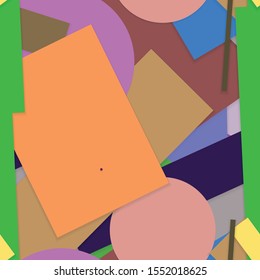 Flat material design - Creative vector trend seamless.