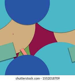 Flat material design - Creative vector trend seamless.