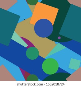 Flat material design - Creative vector trend seamless.