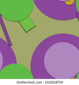 Flat material design - Creative vector trend seamless.