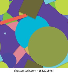 Flat material design - Creative vector trend seamless.