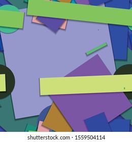 Flat material design - Creative vector trend seamless.