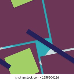 Flat material design - Creative vector trend seamless.