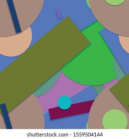 Flat material design - Creative vector trend seamless.