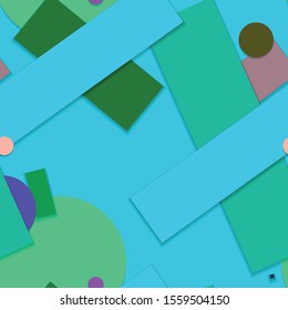 Flat material design - Creative vector trend seamless.