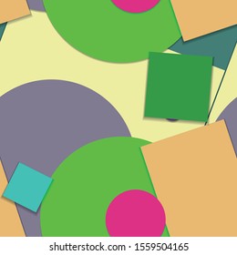 Flat material design - Creative vector trend seamless.