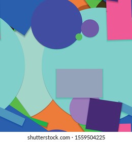 Flat material design - Creative vector trend seamless.