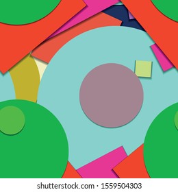 Flat material design - Creative vector trend seamless.